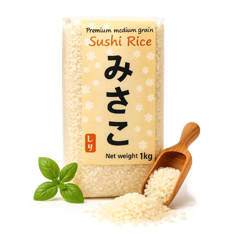 Arroz para Sushi Premium de Grano Medio 1KG | Misako