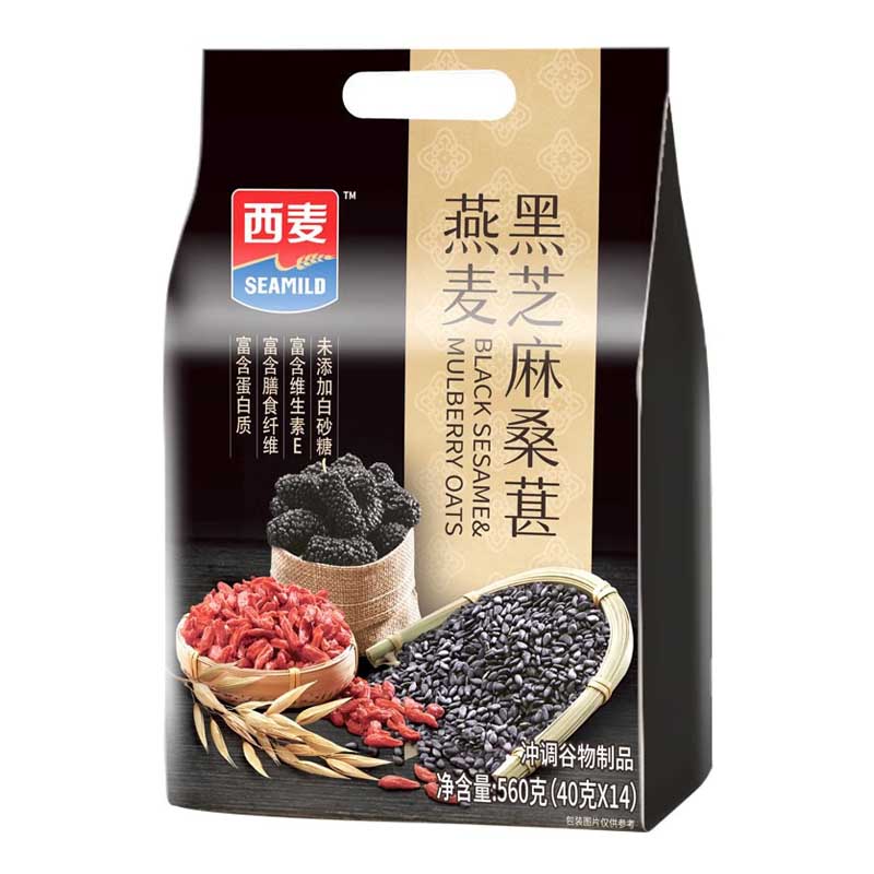 Avena con sésamo negro y moras 500grs | Seamild