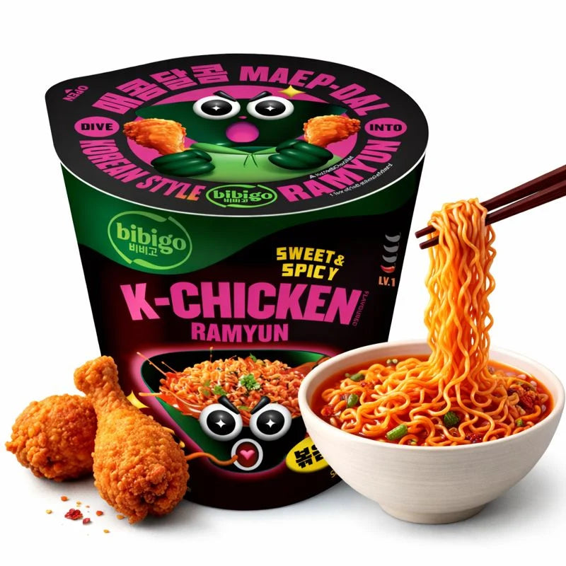 Ramyun Coreano con Salsa Dulce y Picante estilo Pollo Frito Coreano (K-Chicken) – Bibigo