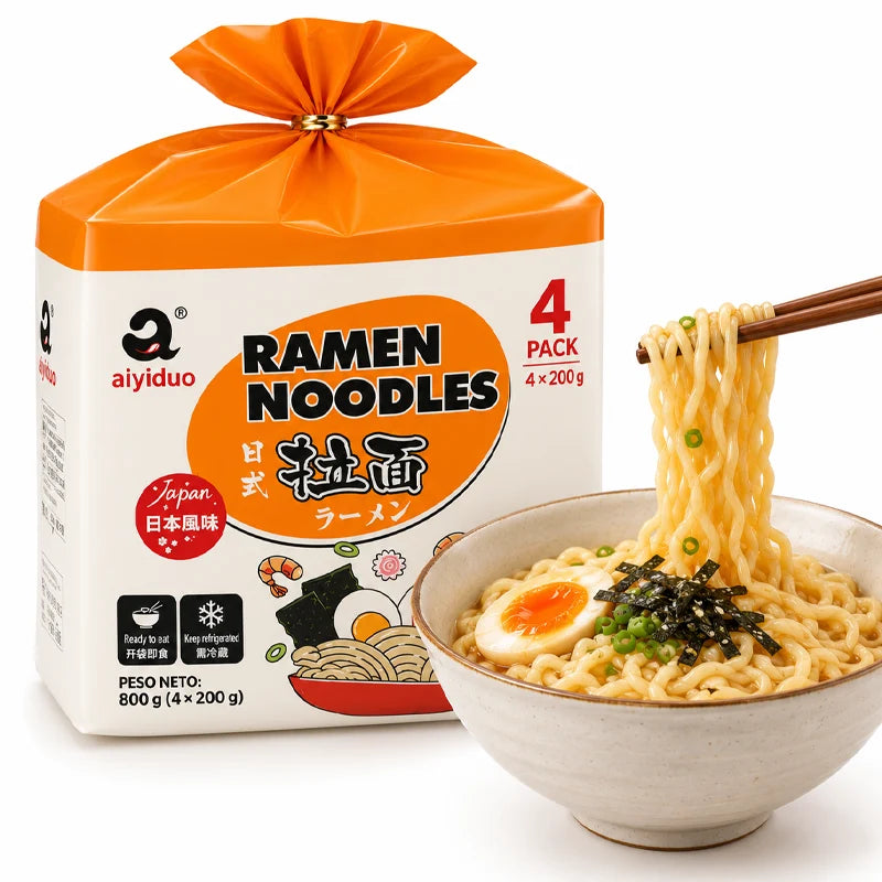 Fideos Ramen Precocidos |Listos para Comer 4×200g