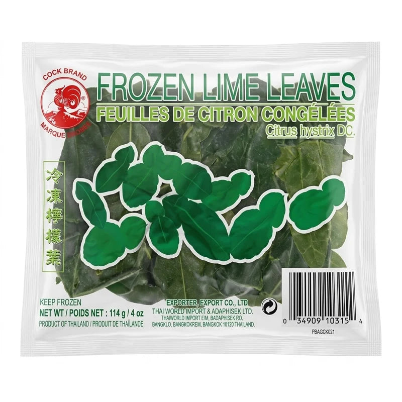 Folhas de Lima Kaffir Congeladas 114grs