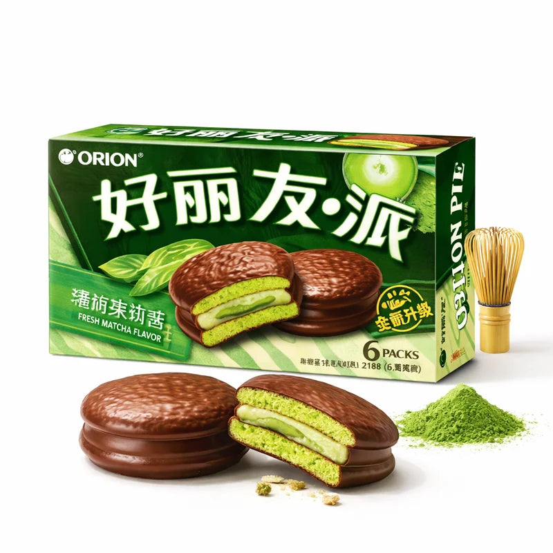 Orion Choco Pie Sabor Matcha 6 Packs |216grs