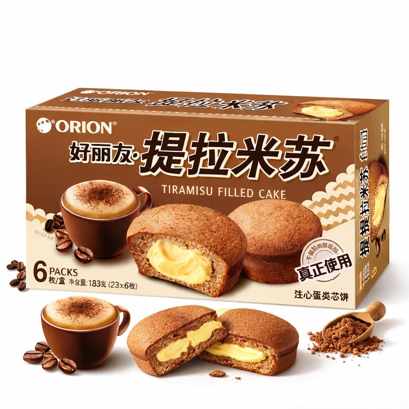 Orion Pastelitos Rellenos Sabor Tiramisú 6 Packs|138grs