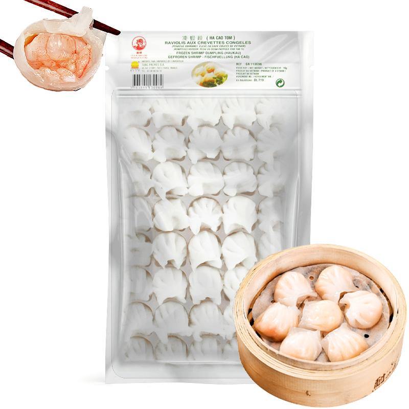 Ravioles de gamba congelados