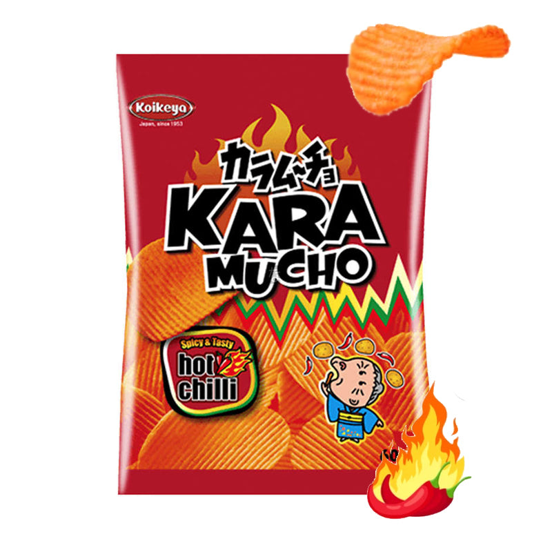 Patata chips japonés Karamucho Picante onduladas 60g | Nº1 en Japón