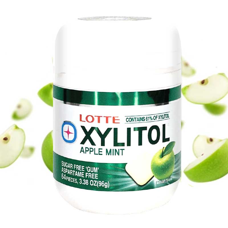 Chicles Coreano Xylitol Sabor Manzana 96g | Lotte