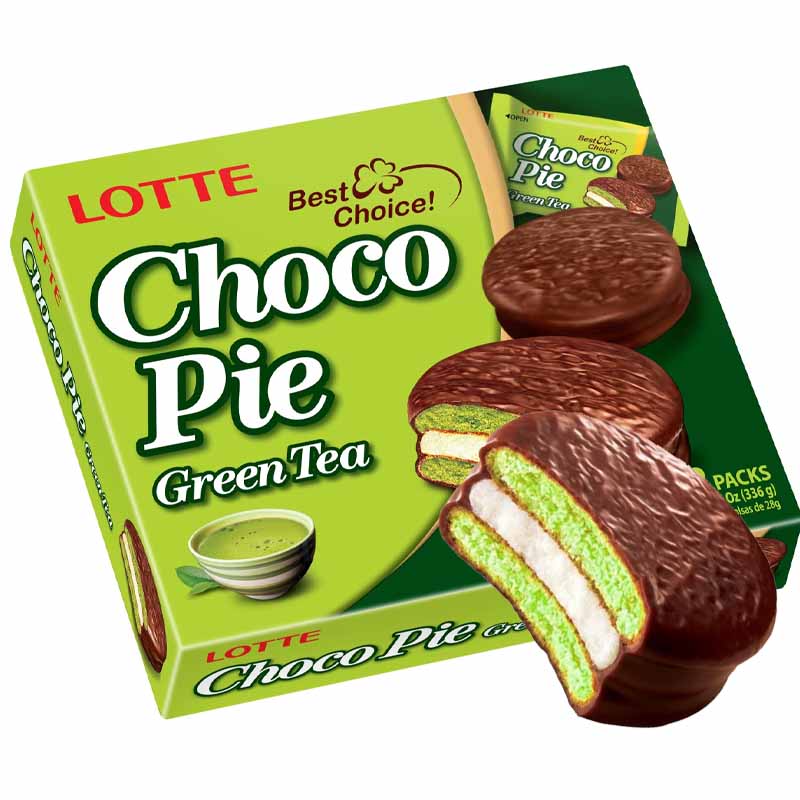Galleta Coreana Chocolate y Té verde | 336g 12P