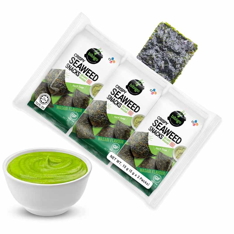 Algas Nori Crujientes Snack | sabor Wasabi | 5g*3