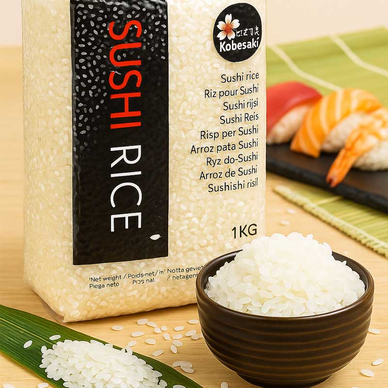 Arroz para Sushi Japonés Kobasuki | Grano Corto Premium 1KG
