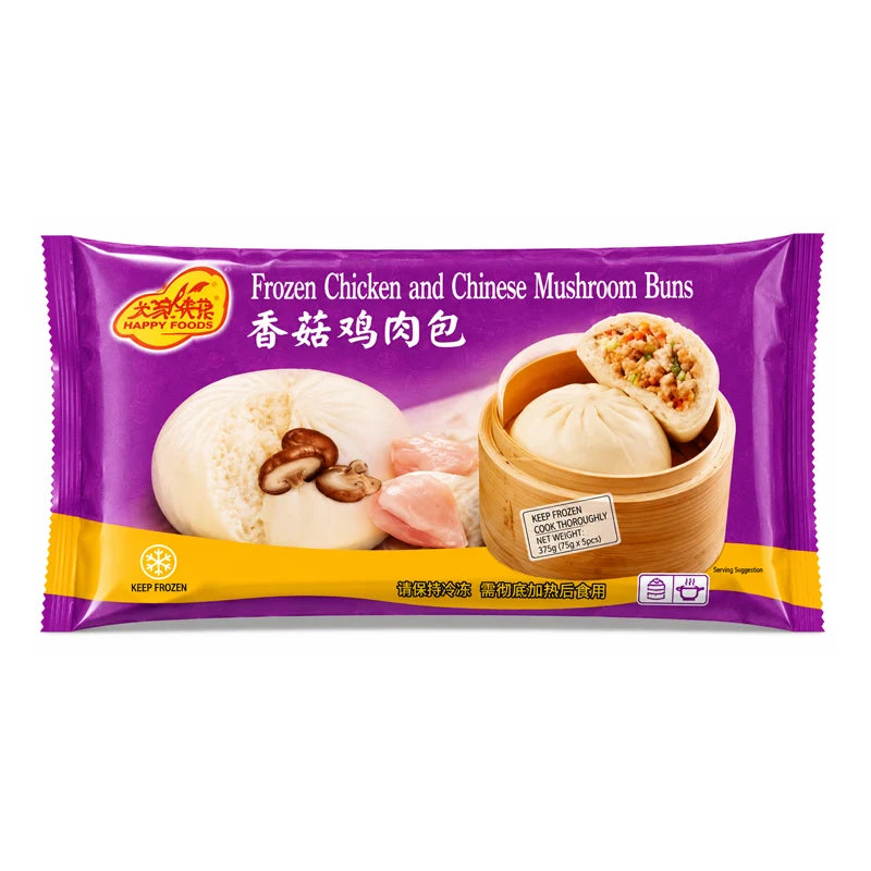 Bao de Frango e Cogumelos Chineses a Vapor 360g