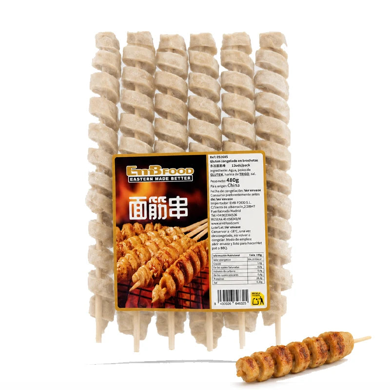 Brochetas de Gluten para Hot Pot y Barbacoa 480g