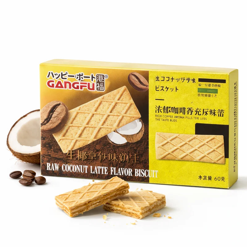 Galletas Wafer Sabor Coco y Latte 60grs