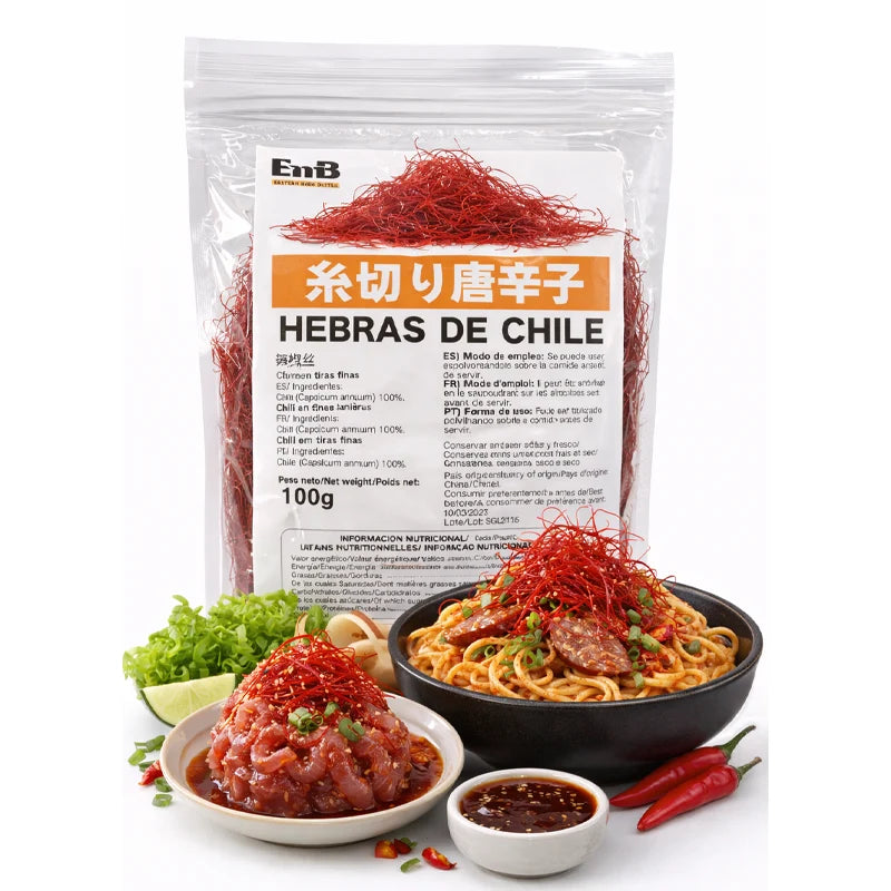 Hebras de Chile Seco Japonés (Itokiri Togarashi) 100grs