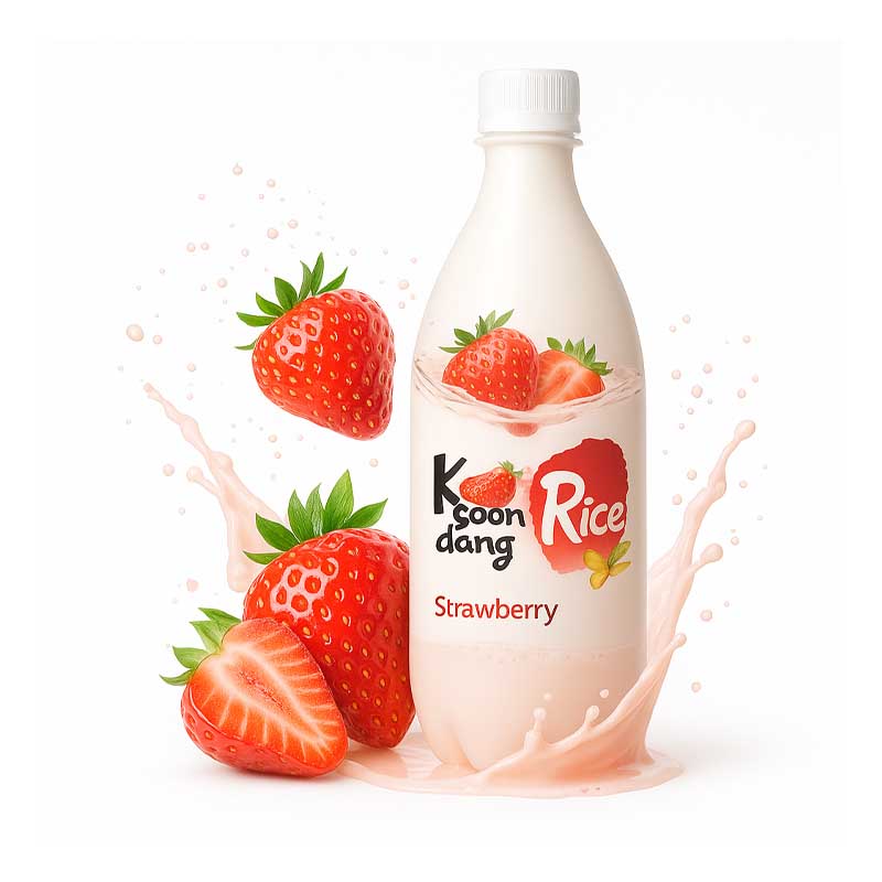 Makgeolli Coreano con Sabor a Fresa – Ksoon Dang | 500ml