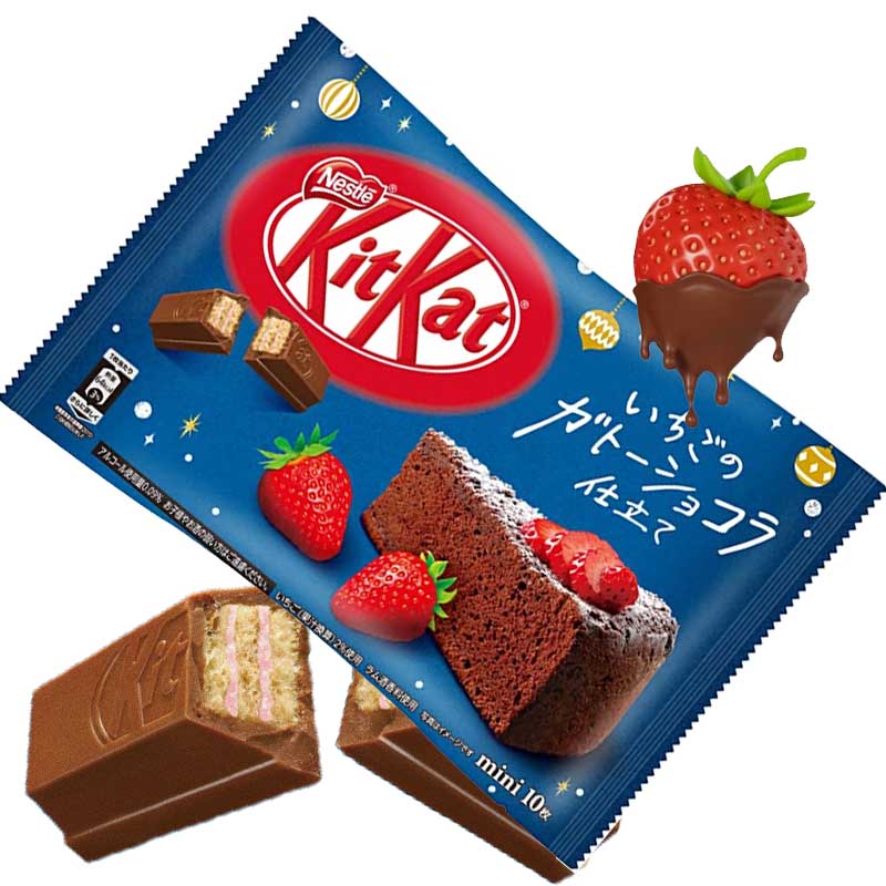 KitKat Japonés Tarta de Chocolate con Fresa 116grs | 10U