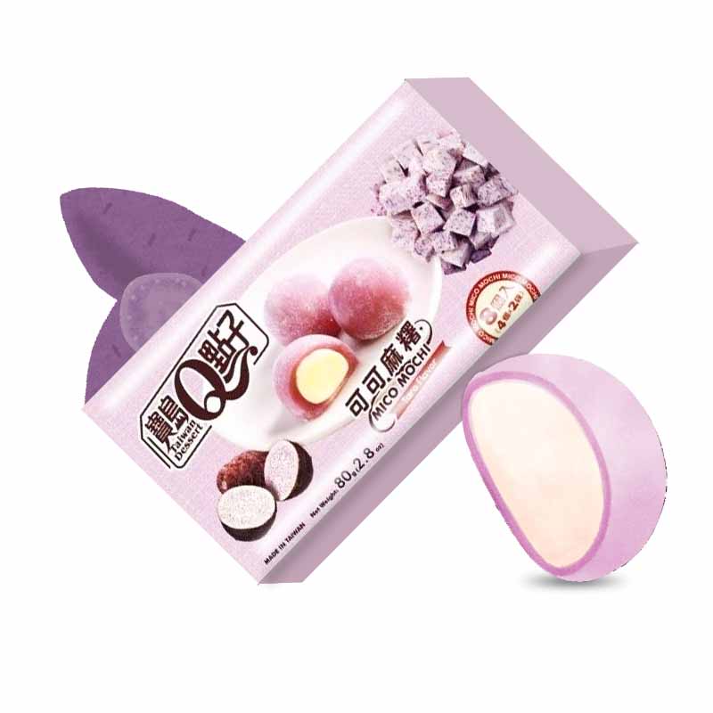 Mochis de Taro con relleno de chocolate blanco 80grs