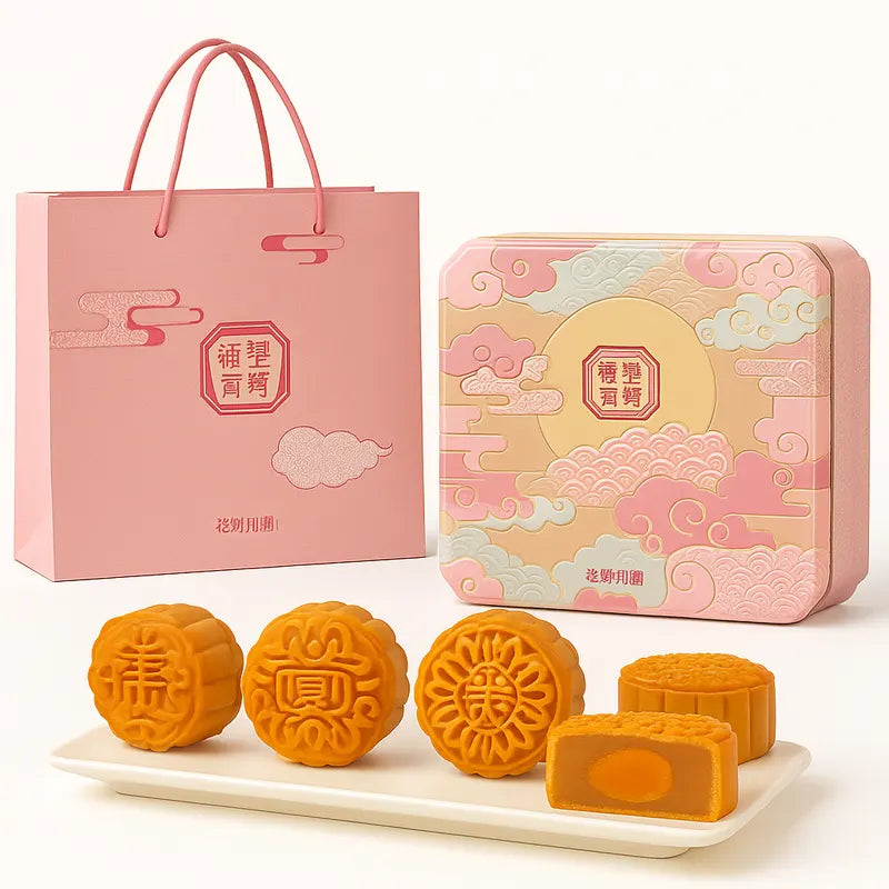 Cloud Flower Mooncake Box – Mid-Autumn Festival Edition