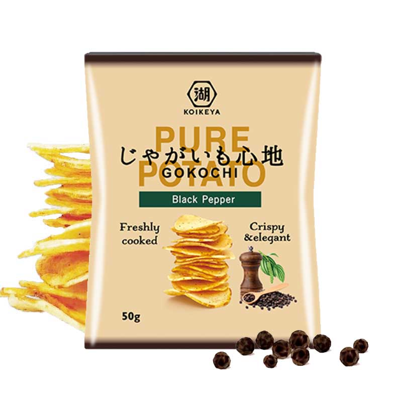 Patata chips Pimienta Negra 50grs | GOKOCHI