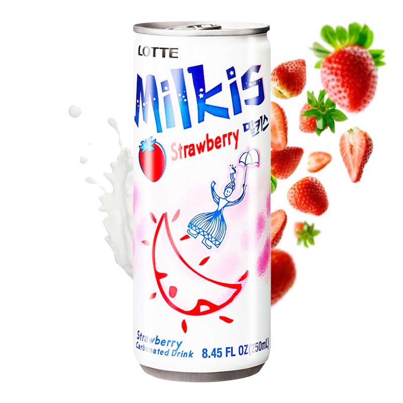 Refresco Coreana leche con Fresa 250ml | Lotte