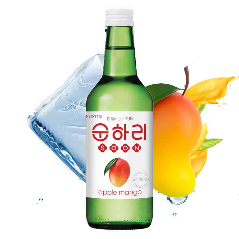 Soju Coreano Mango Manzana 350ml | LOTTE