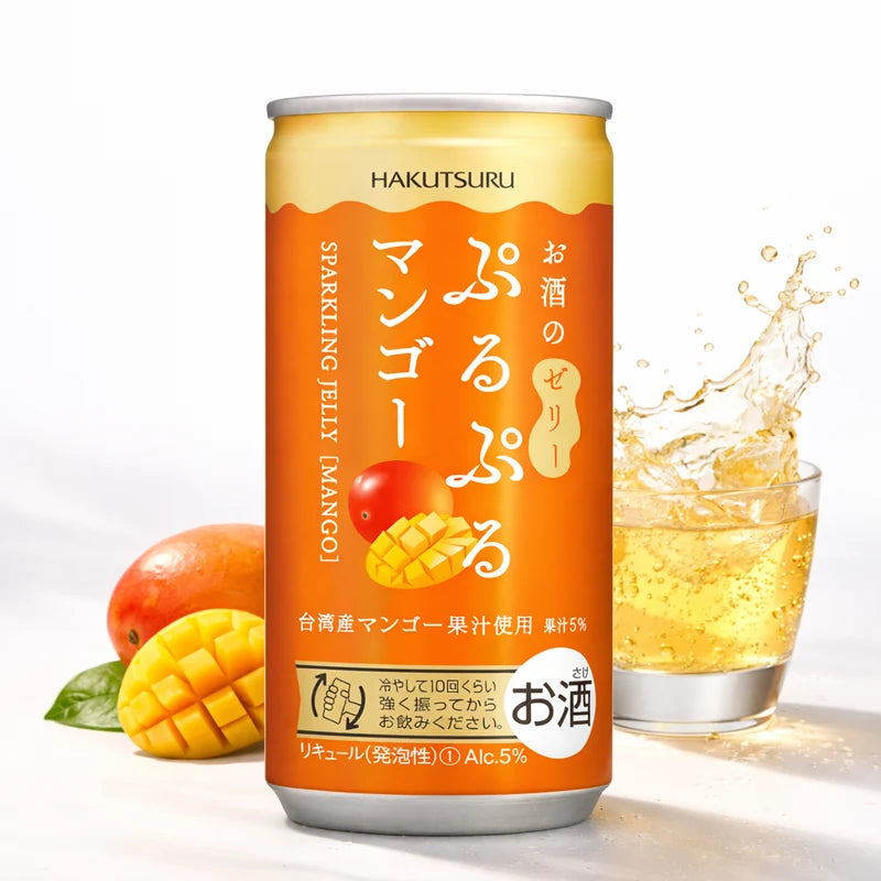 Bebida Japonesa de Gelatina con Gas y Mango – Sparkling Jelly Mango Drink