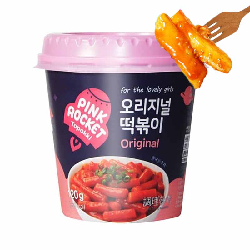 Tteokbokki Coreano Instantâneo 140grs | Sabor original | Foguete Rosa