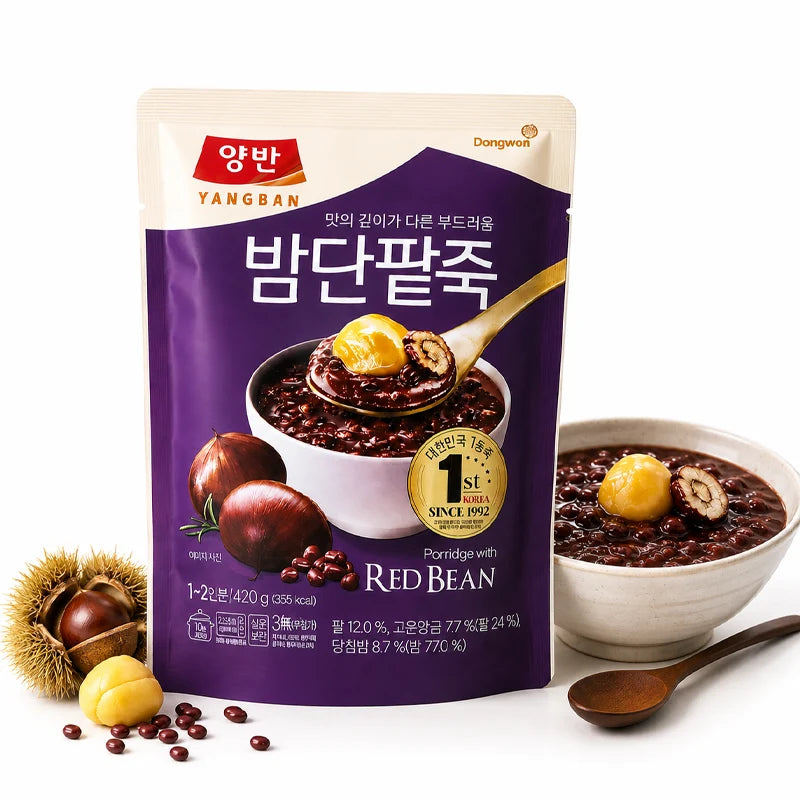Yangban Gachas Coreanas de Judía Roja con Castaña 420g