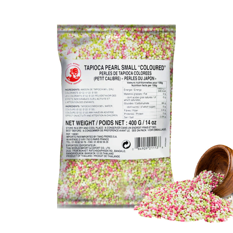 Perla de tapioca pequeña colorido para sagú 400g - OneSupermarket