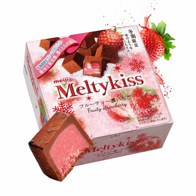 Bombones Meiji de Fresa y Cacao  56 grs | MeltyKiss 