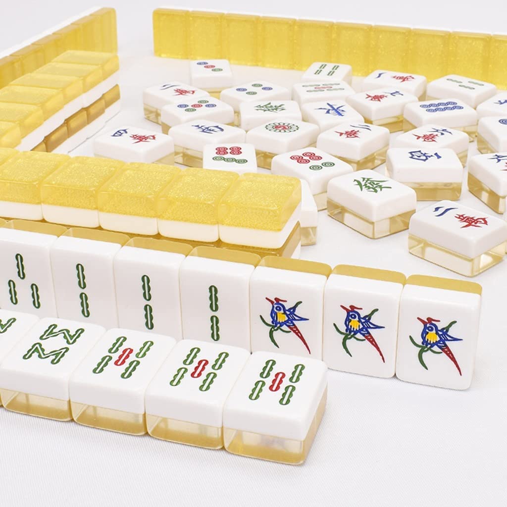 Jogo Mahjong chinês com caixa de alumínio