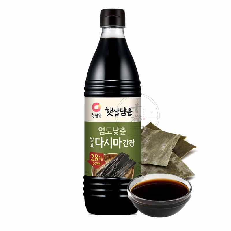 Salsa de Soja Coreana con Alga bajo Sal 840ml