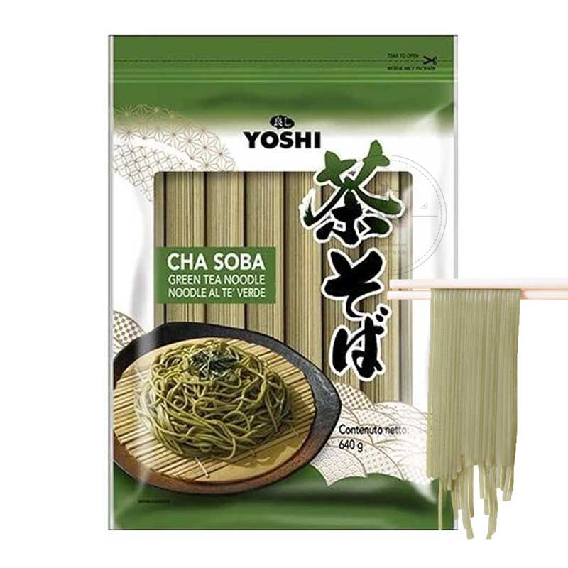 Macarrão Japonês Cha soba com chá verde 640g | Yoshi
